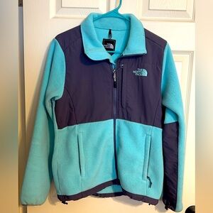 Teal North Face fleece zip up